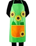Seawhisper Gärtnerschürze Blumenschürze Kittel-Schürze für einfache Verkleidung Gärtner Gärtnerin Gartenzwerge Outfit Erwachsene Kostüm Damen Herren