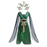 Lito Angels Medusa Griechische Karneval Kostüm Kleid Verkleidung mit Schlange Haarreif für Kinder Mädchen Größe 9-10 Jahre 140