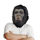Gorilla Maske Latex Vollkopf Masken Gummi Realistische Zoo Tierkopf Kostüm für Halloween Karneval Kostüm Party Parade