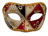 Lannakind Handgefertigte Venezianische Maske Augenmaske Colombina Ballmaske Damen und Herren (C1)