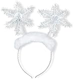 W WIDMANN MILANO Party Fashion 05680 - Haarreif mit Schneeflocken, Accessoire, Haarschmuck, Kopfschmuck, Schneekönigin, Weihnachten, Karneval, Fasching, Mottoparty