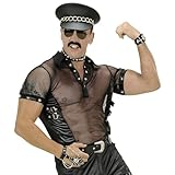 Widmann - T-Shirt Rocker, Kunstleder, Rocker, Biker, Karneval, Mottoparty