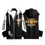 OUHZNUX Raiden Shogun Genshin Impact Hoodie Männer Frauen Y2K Zip Up Hoodies Langarm Sweatshirts Pullover Casual Tops Harajuku Übergroße Jacke-3||XXL