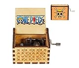 Cuzit One Piece Titan Spieluhr Spielzeug Holz Handkurbel Graviert Vintage Geburtstag Halloween Weihnachten Valentinstag Geschenk
