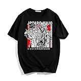 jiminhope JoJo's Bizarre Adventure T-Shirt Sommer Herren und Damen Casual Loose Kurzarm Tops Anime Joseph Joestar Cosplay Kostüme