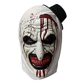 Terrifier Maske Art das Clown Kostüm Halloween Maske Horror Vollkopf Latex Deluxe Clown Maske Gruselige Cosplay Killer Maske Karneval Blutige Requisiten