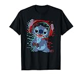 Disney Lilo & Stitch Gamer Glitch Headset and Controller T-Shirt