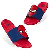 Marvel Kinder Strandschuhe Kinder - Schlappen Kinder Offizielle Gartenschuhe Badesandalen Kinder Jungen (Rot/Blau, numeric_29)