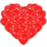 Premium Herzluftballons Rot 50 Stück • XL Größe 30cm • Die Ballons mit edler Herzform dienen als hochwertige Hochzeitsdeko, Geburtstagsdeko, Valentinstag, Fasching • 100% Naturlatex