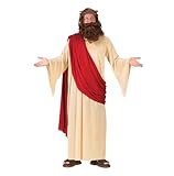Fun World Costumes Herren Jesus With Crown and Beard adult sized costumes, Multi, Einheitsgröße EU