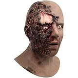 Yearsahrk Zombie Maske Horror rechtes Gesicht verrottende Maske Realistische Menschliche Zombie Maske Halloween Cosplay Kostüm Party Requisiten