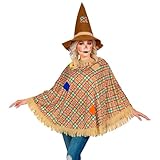 W WIDMANN MILANO Party Fashion - Kostüm Vogelscheuche, Poncho und Hut, Motto-Party, Karneval, Halloween