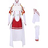 GeRRiT Sword Art Online SAO Yuuki Asuna Cosplay Anime Costume Women's Combat Suit Girls Dress with Stockings for Fans