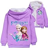 LOL Kleine Mädchen Prinzessin Gedruckt Hoodies Herbst Winter Mantel Einhorn Jacke Kinder Pullover Kleidung Weihnachten Cardigan Geschenk Wolle Kostüme, Lila 1, 5-6 Years