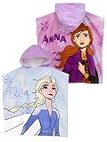 Disney Frozen Badeponcho Kinder | Handtuch Anna Und ELSA | Handtuch Poncho Kinder | Einheitsgröße Blau