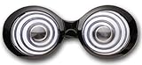 Widmann 6627Y - Brille Wahnsinniger, schwarz- weiß, verrückter Professor, Psycho, Mottoparty, Karneval