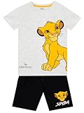 Disney König Der Löwen Zweiteiler | Simba T-Shirt Und Shorts Jungen | Sommer Zweiteiler Jungen | Offiziell König Der Löwen Kleidung Kinder | Grau 98