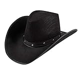 Boland - Cowboy Hut Wichita, Filzhut, Sheriff, Wilder Westen, Verkleidung, Kostüm, Karneval, Mottoparty, Schwarz