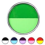 LOPHE Water Color Schminke, 30g Bodypainting Farben Schminke Kinder, Waschbar Theaterschminke Körperfarbe, Gesichtsfarbe Kinderschminke für Make up Karneval & Halloween Party (dunkelgrün+hellgrün)