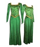 BAEHEU Prinzessin Cosplay Kostüm Kleid Kostüm Mittelalter Kleid Grün Renaissance Kostüm Halloween Karneval Anzug Set S