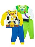 Disney Schlafanzug Jungen | Buzz Lightyear & Woody Pyjama Set | 2er Pack Toy Story Schlafanzüge für Kinder Mehrfarbig 116
