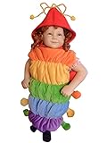 Seruna Raupen-Kostüm, F83 86-92, für Baby Babies Klein-Kind, Raupe Schmetterling Kostüm-e Fasching Karneval Kleinkinder-Karnevalskostüme Kinder-Faschingskostüme