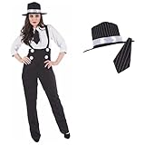 Fun Shack Mafia Kostüm Damen, Mafia Outfit Damen, GangsterBraut Kostüm Damen, Gangster Kostüm Damen, Kostüm Mafia Damen, Kostüm Gangster Damen, Mafia Boss Kostüm Damen, Kostüm GangsterBraut M