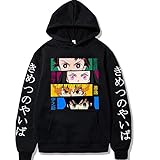 Zhongkaihua Kimetsu No Yaiba Hoodie Anime Kamado Tanjiro/Nezuko/Agatsuma Zenitsu Hoodie Sweatshirt Kapuzenpullover Langarm Weatshirts Jacke