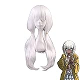 Anime Coer Wig. Danganronpa Angie Yonaga Frauen Weiße Lange Perücke Cosplay Kostüm Dangan Ronpa v3 Harmonie Harmonie Harmonie Hitzebeständige Synthetische Haarperücken MZ-1207