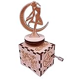Youtang Sailor Moon Handkurbel drehbare Spieluhr aus geschnitztem Holz, musikalisches Geschenk, Spielen Sie Moonlight Densetsu