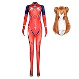 Xinchangda Asuka Langley Soryu Cosplay Kostüm für Frauen, Leotard Jumpsuit Asuka Anime Cosplay Kostüm für Halloween Weihnachtsfeier