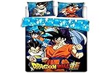 Difuzed S.P.R.L. Dragonball Super Kinder Bettwäsche-Set Baumwolle Bettbezug 140 x 200 cm + Kissenbezug 65x65 cm, NI-006DBS-DV, One Size