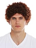 WIG ME UP - MMAM-9M-KF938 Perücke Damen Herren Karneval kurzer dichter Afro Krause Locken braun rotbraun