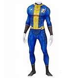 COSUNION Lucy-Kostüm für Damen, Tresorbewohner-Kostüm, Overall, Herren-Schutzanzug, Halloween, Fallout-Kostüm, Größe 33 (Stil 1, XL)