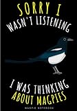 Magpie Notebook: Large Lined Journal For Your Daily To do List Note | 100 pages Decorated With Small Wildlife Birds Face Designs and Cute Magpies Head ... Book Gift to Keep track & Record Information