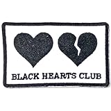 Yungblud - Aufnäher zum Aufbügeln Black Hearts Club - Baumwolle (Einheitsgröße) (Schwarz/Weiß)