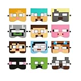 Yoimckay 12 Stück Party-Masken, Kinder-Filz-Masken, Kindergeburtstag, Masken für Cosplay-Partys, Animierte Cartoon-Masken, für Cosplay-Partys zum Geburtstag
