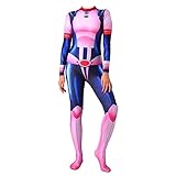 Uraraka Ochako Cosplay Kostüm My Hero Academia Jumpsuit Battle Uniform Bodysuit für Unisex Erwachsene Kinder Weihnachten Halloween Cosplay, Kindergröße, XL