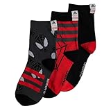 Adidas Jungen Marvel Spider-Man Crew Socks 3 Pairs, Black/Grey Six/Grey Six, 2-3 Years