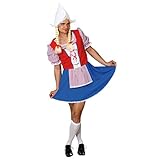 NET TOYS Holländerin Kostüm Herren Männerballett Frau Antje S 46/48 Frauenkostüm für Männer Männerkostüm Niederlande lustiges JGA Outfit Mann Junggesellenabschied Kostüm Herren