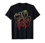 Naruto Naruto Shippuden Nine Tails Gradient Outline T-Shirt - Herren, Damen, Unisex Kinder - Schwarz - S - Kurzarm - Klassische Passform - Polyester 100% - Officially Licensed Merch