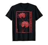 Otaku Gifts Anime & Manga Aesthetic Japanische Spinnenlilie Soft Grunge Anime Ästhetik Blume, Kurzarm, T-Shirt, Schwarz