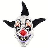 Halloween Maske Gruselmaske Horror Hexenmaske Grün Hexe mit Hexenhut Horrormask Clown mit Hippie Haaren Zombiemaske Verrottend Zombie Schädelmaske Schrecklich Party Halloweenmaske Kinder Erwachsene