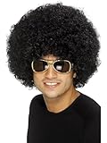 Smiffys 70er Flippige Afro Perücke, Schwarz, 120g