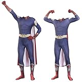 Puruuige The Boys Cosplay Kostüm Set Homelander Cosplay Outfits Set Cartoon Jumpsuit Bodysuits für Kinder Erwachsene, 180-190CM