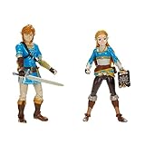 Nintendo The Legend of Zelda Action-Figur, 11 cm, 2 Stück Enthält 20 Gelenkpunkte mit Sheikah Slate und Soldier's Broadsword Zubehör