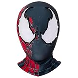 GDFJBG Spider Masks Superheled Maske Held Maske für Kinder Erwachsene Halloween Maske Deadpool Maske für Halloween Film Cosplay Kostüm Requisiten Zubehö (Red white and black)