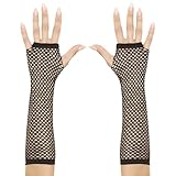 WIDMANN MILANO PARTY FASHION - Fingerlose Netzhandschuhe, 33 cm, Karneval, Mottoparty
