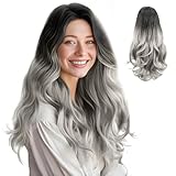 Perücke Grau Lang, Perücke Halloween Damen, Perücke Hexe, Graue Perücke Damen, Hexen Perücke Damen, Perücke Damen Halloween, Perücke Grau, Perücke Silber (A)