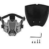 Cyberpunk Maske, Kommandanten Maske/Techwear Maske/Mechanische Maske, Cosplay Samurai Horns Masken Halloween Party Coolplay Geschenke BK